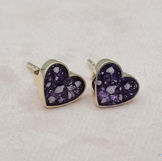 9ct Yellow Gold heart earrings