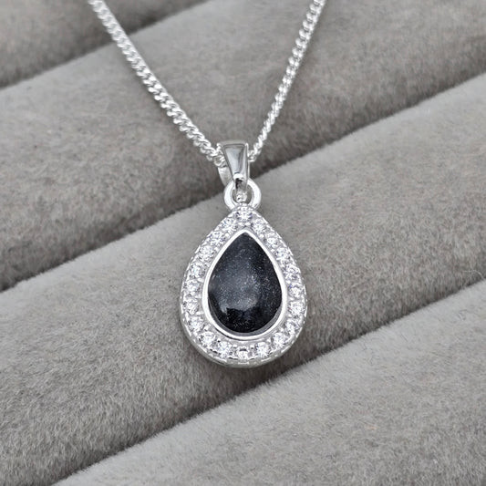 Cubic zirconia tear pendant