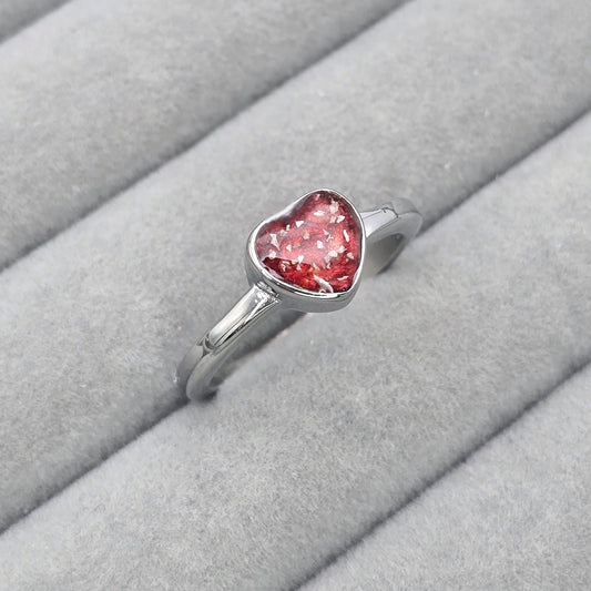 Stainless steel heart ring