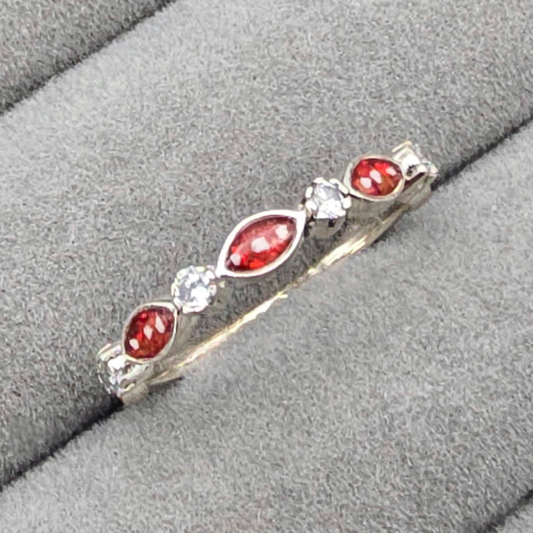 Hannah half marquise cz ring