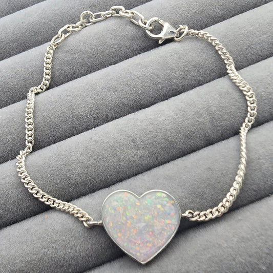 Plain heart adjustable bracelet