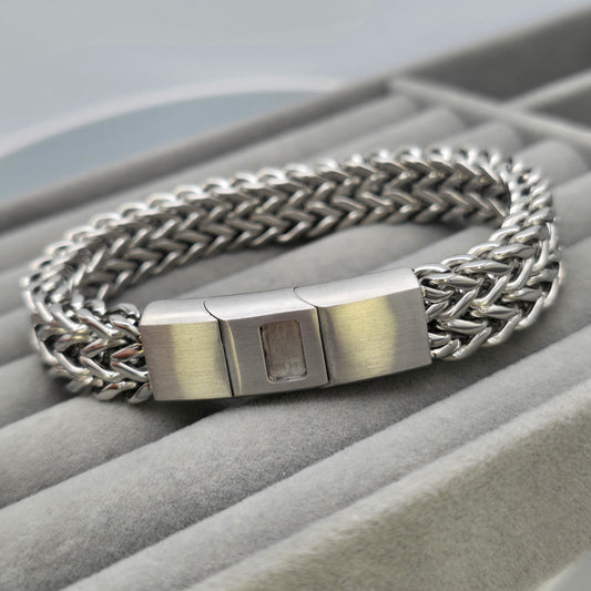 Stainless steel chain rectangular bracelet
