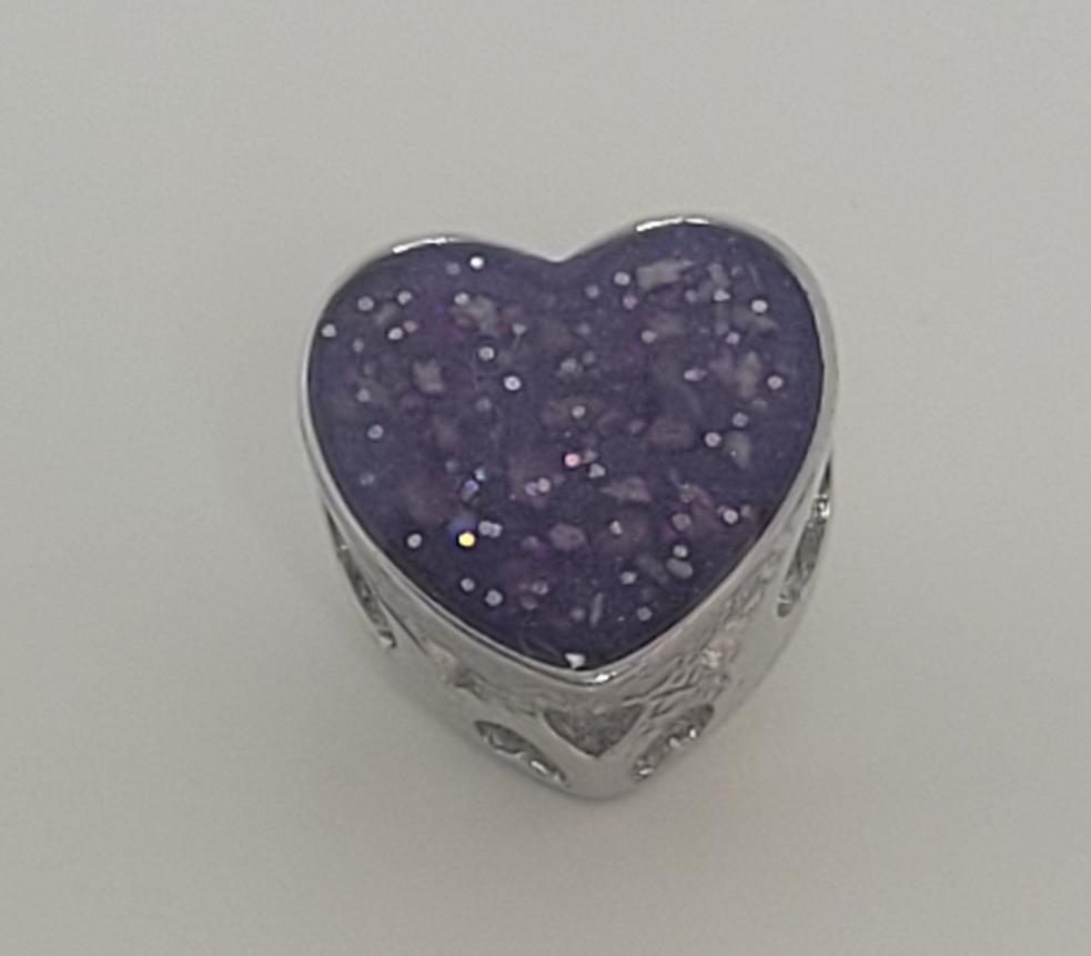 Mum with cubic zirconia heart charm