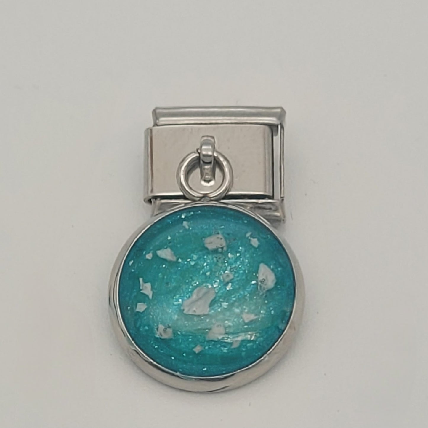 Oversized round dangle Italian charm