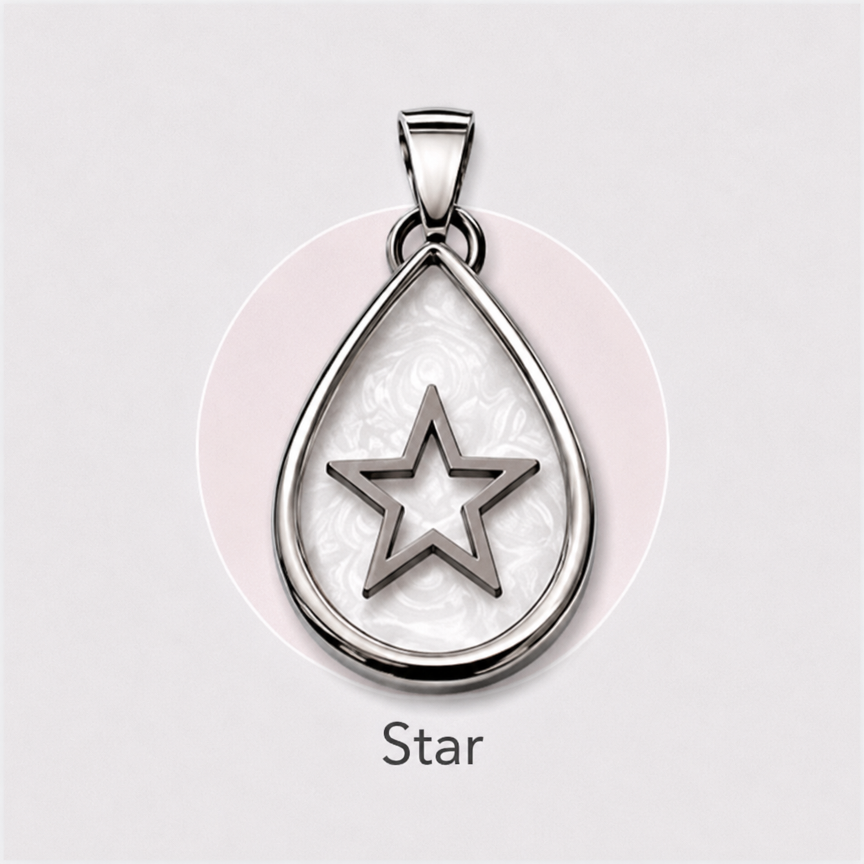 Stainless Steel “create your own” Teardrop Pendant