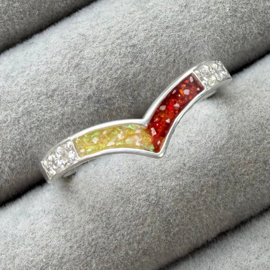 Mollie cz wishbone ring