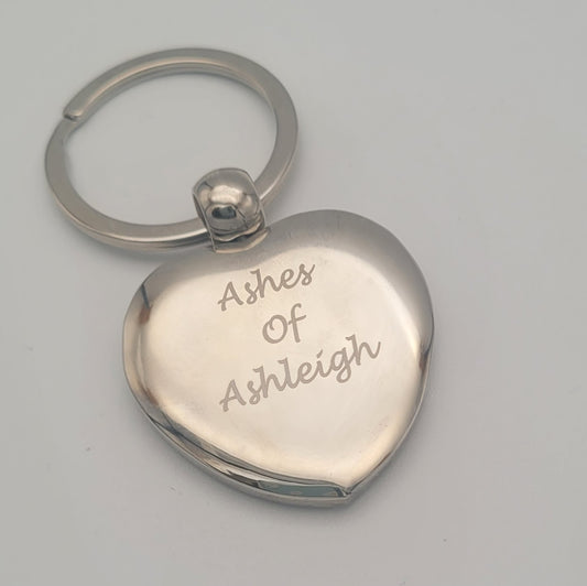 Personalised heart keyring