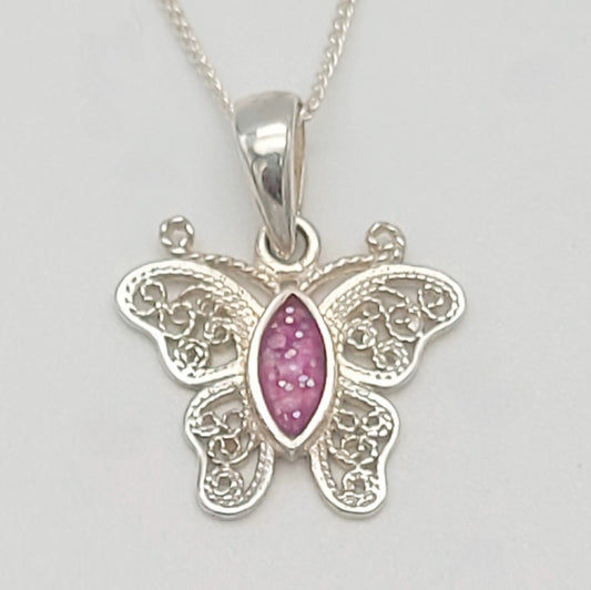 Fillagree butterfly pendant