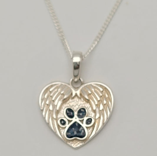 Angel wing paw pendant