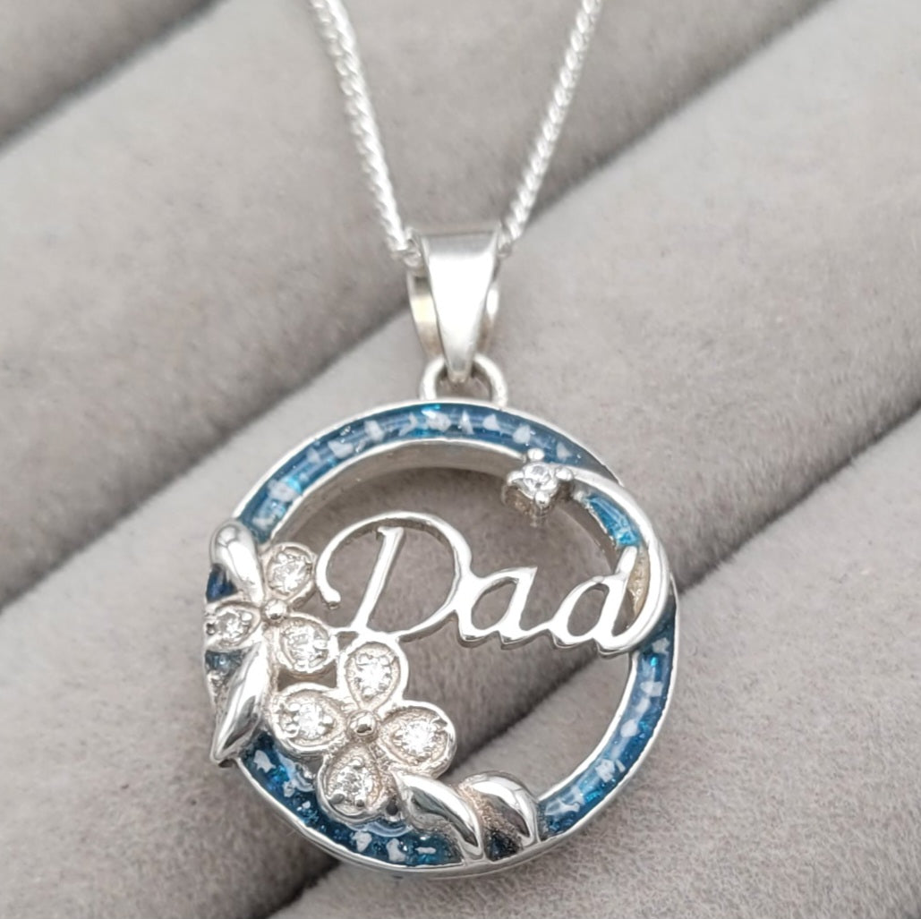 Dad circle pendant