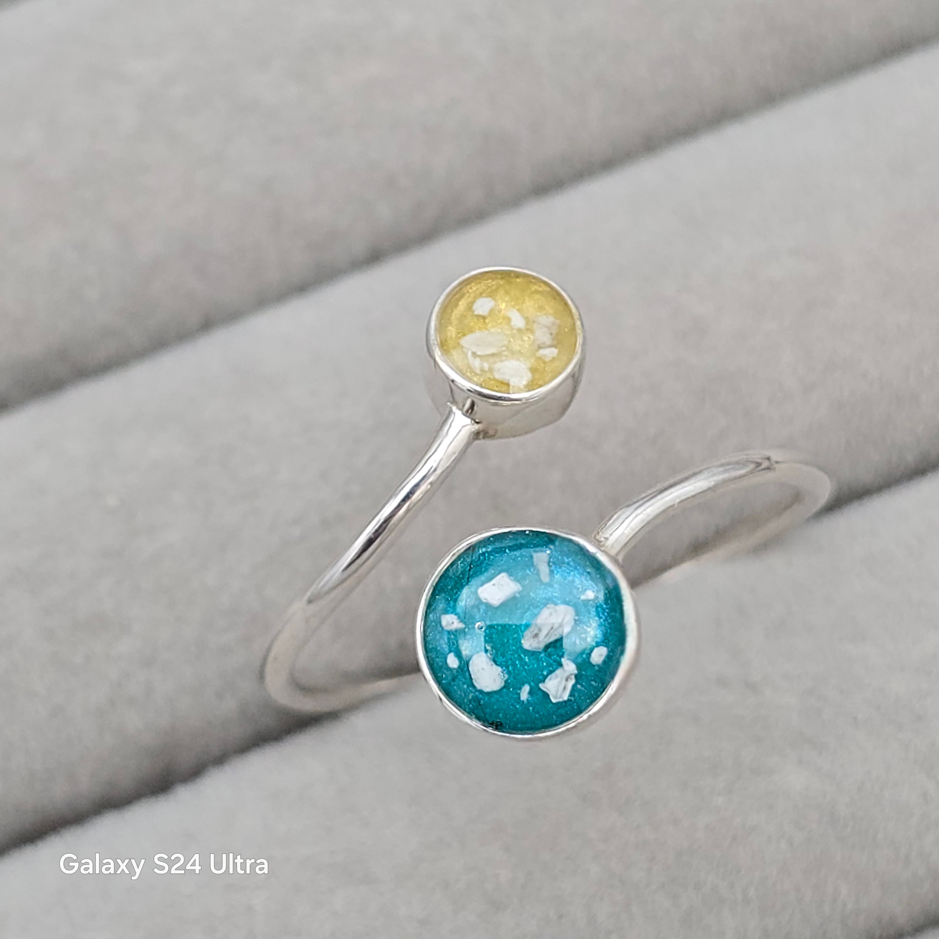 Double R Ring Large ring size R and above, adjustable double ring round – Ashes of ...