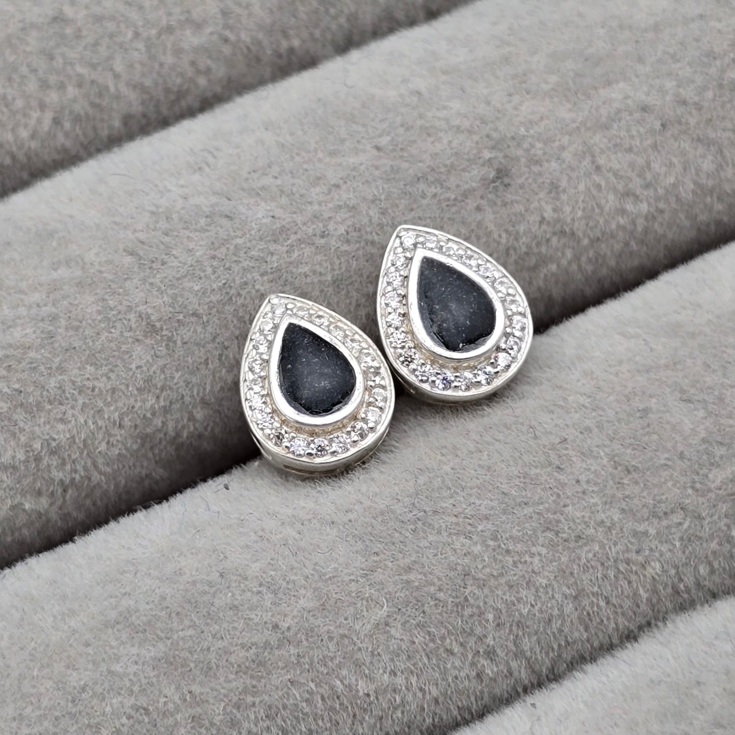 CZ teardrop earrings