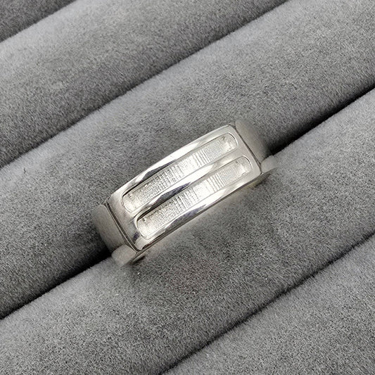 Gents double channel ring