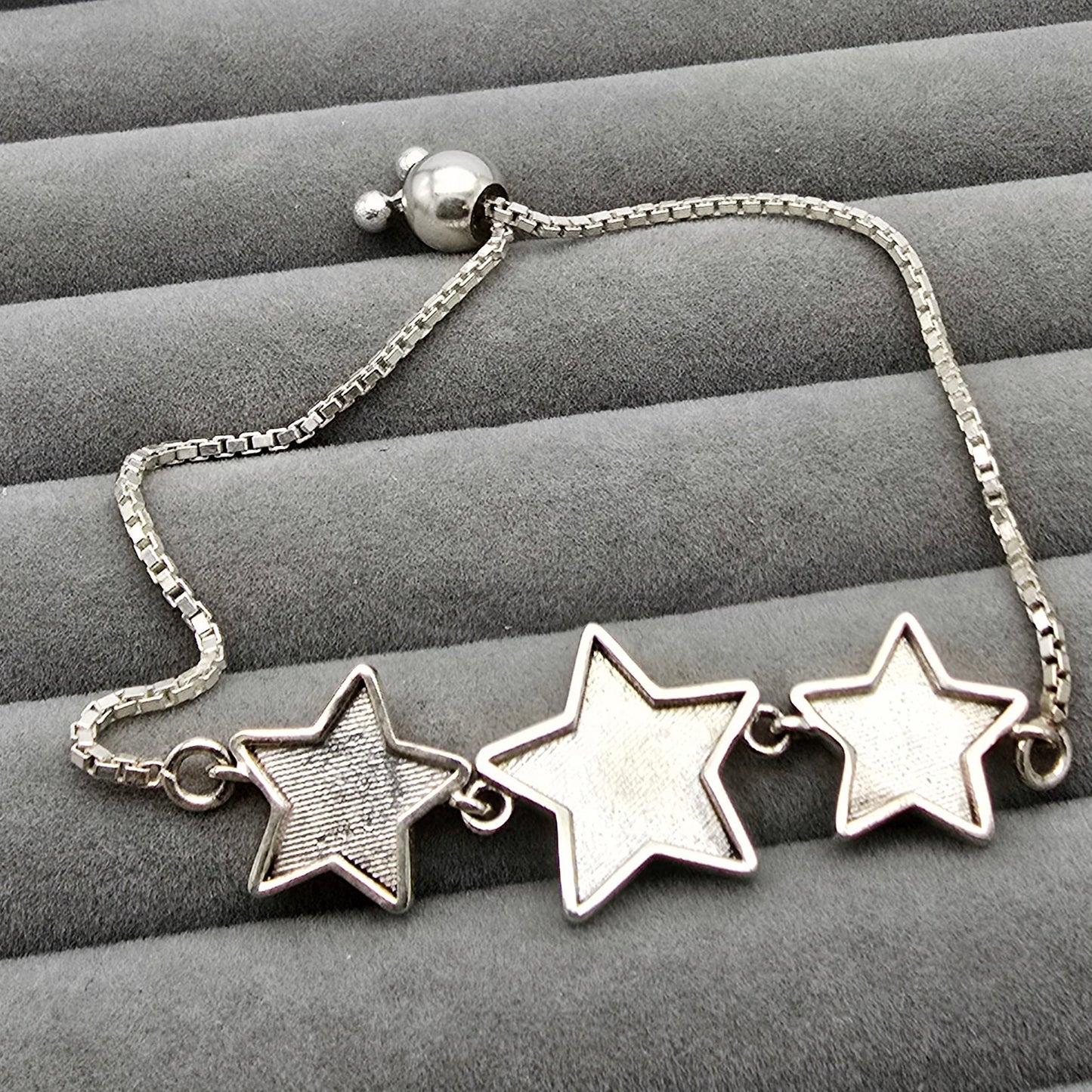 Triple star slider bracelet Medium size only