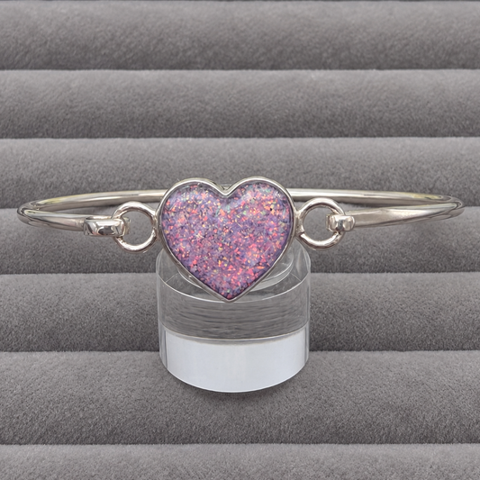 Plain heart bangle