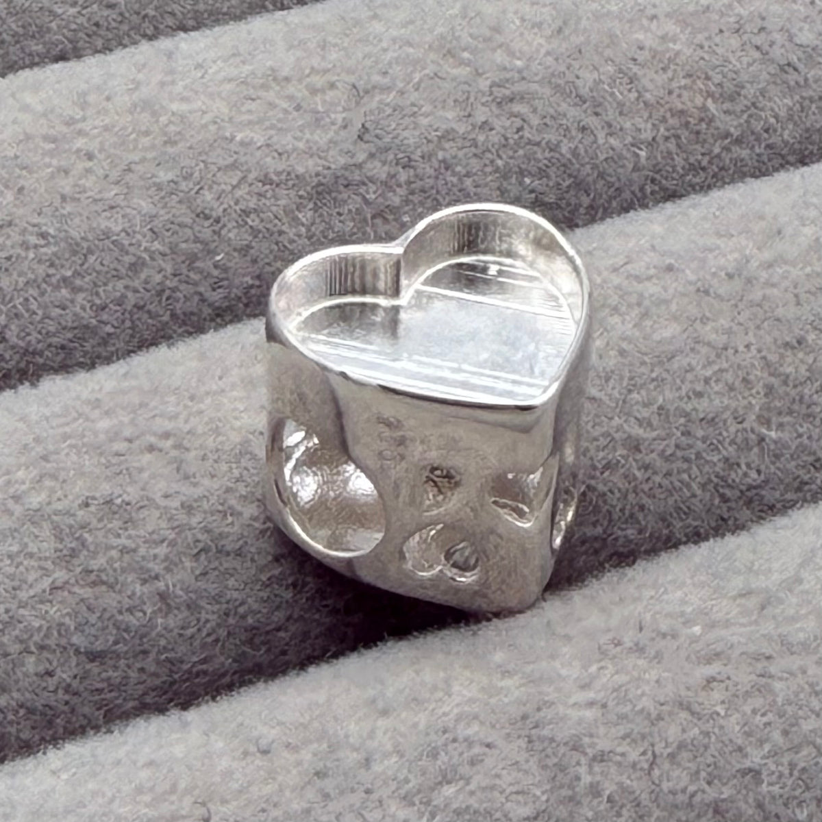 Personalised cubic zirconia heart charm