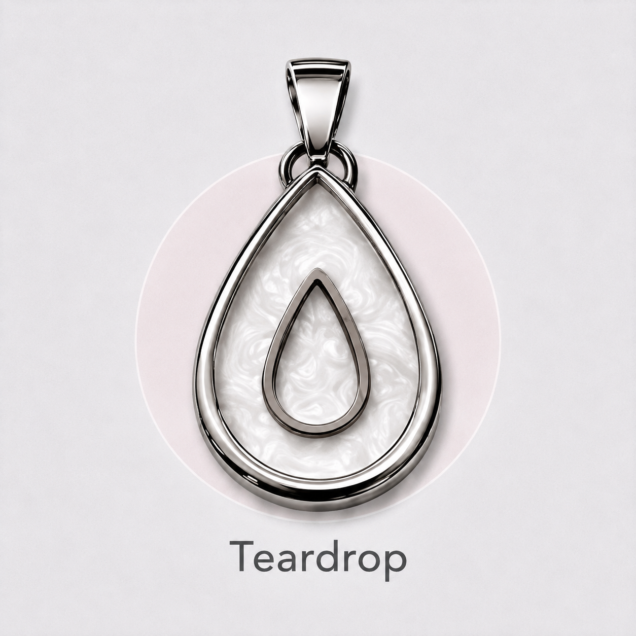 Stainless Steel “create your own” Teardrop Pendant