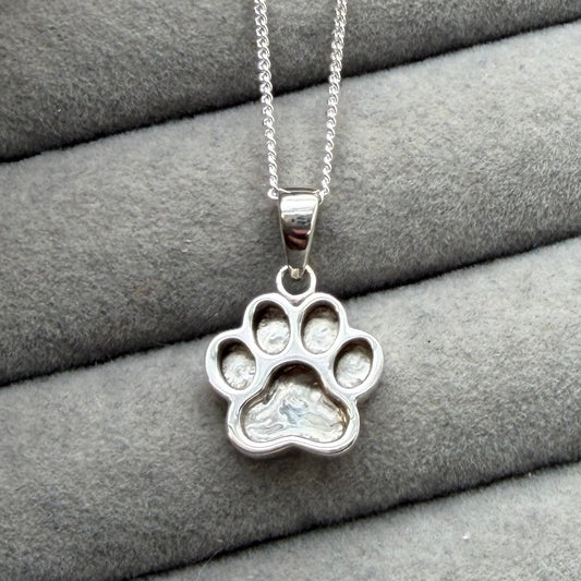 Petite paw print pendant