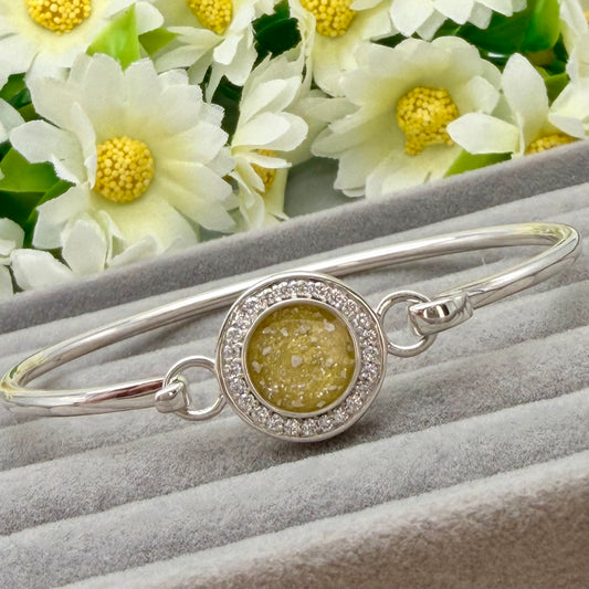 CZ halo bangle