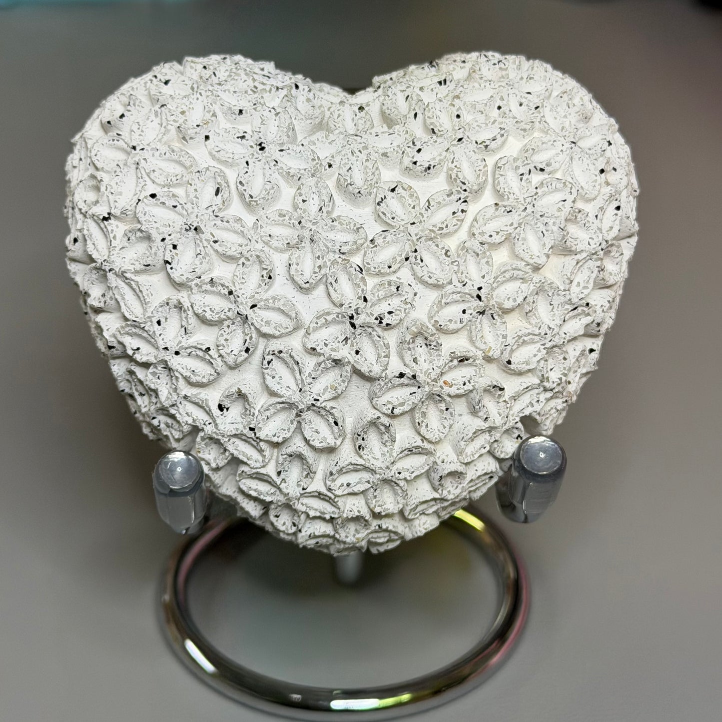 Ornamental Heart with Flower Detailing with Stand