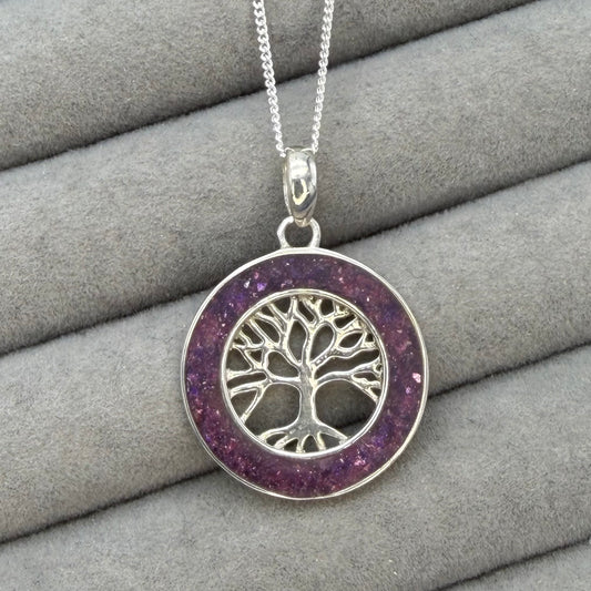 Tree of life circle pendant