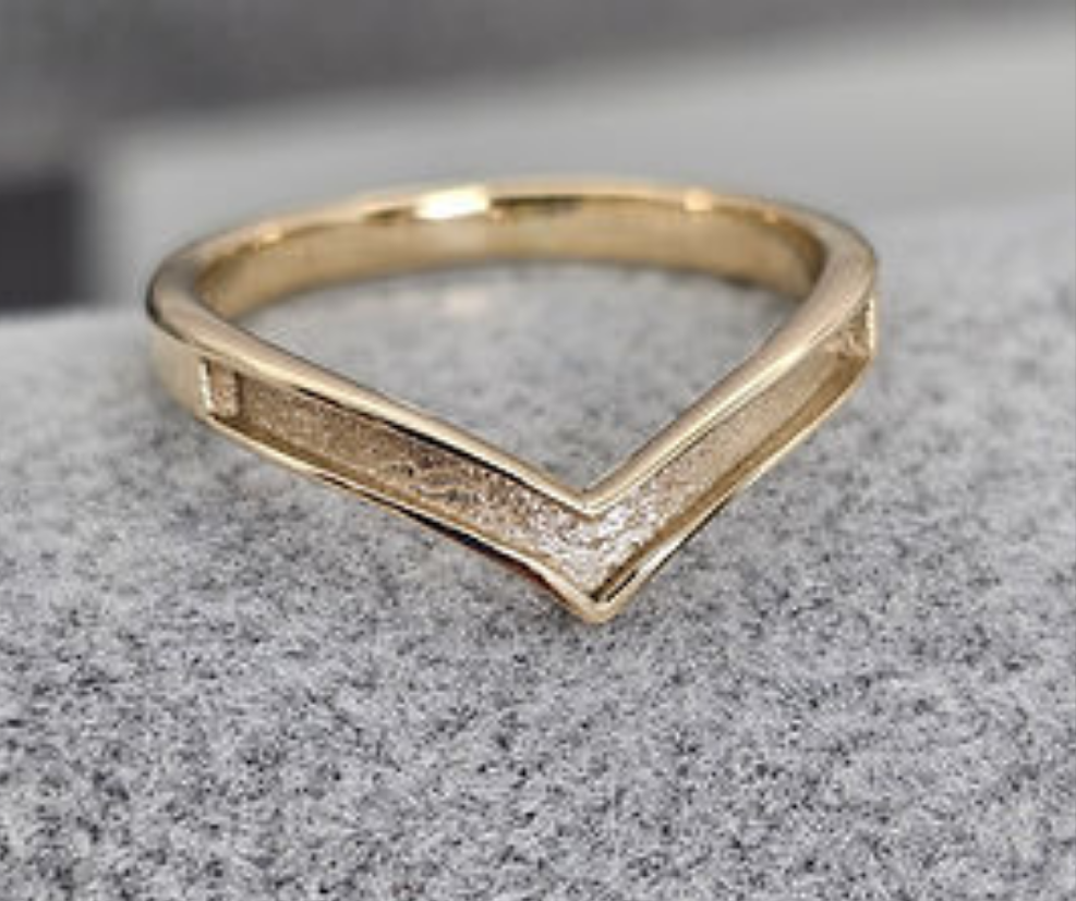 9ct gold Wishbone ring