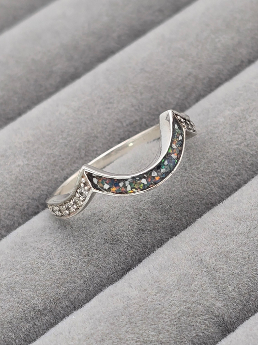 CZ Crescent ring