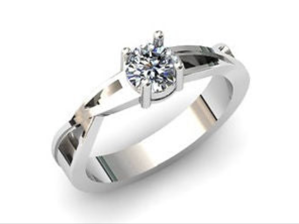 ** PRE ORDER ** QUAD CHANNEL SOLITAIRE RING