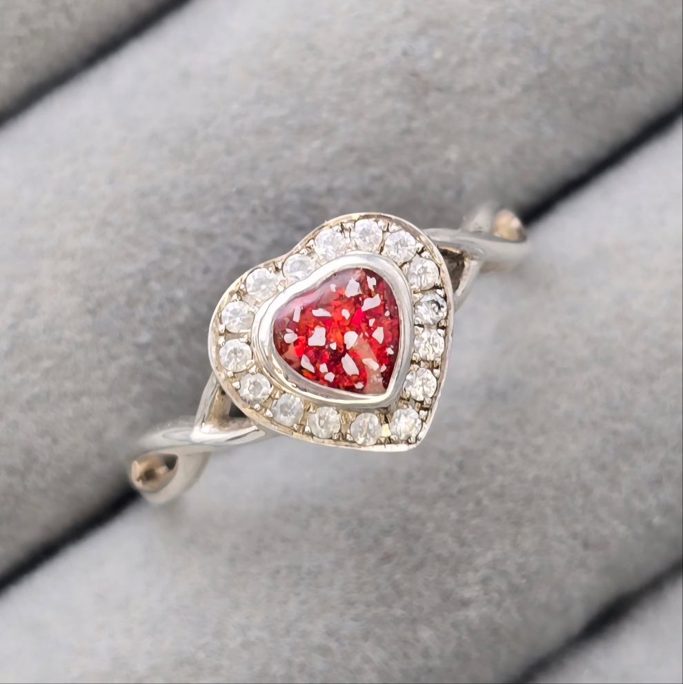 Kim cz infinity heart ring