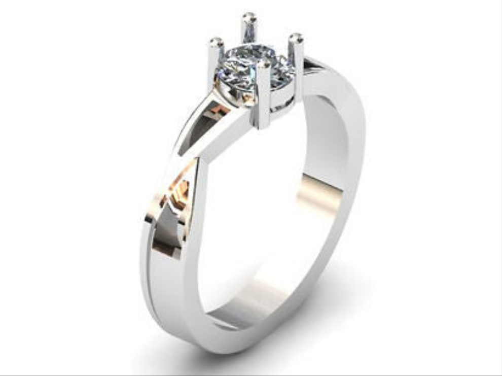 ** PRE ORDER ** QUAD CHANNEL SOLITAIRE RING