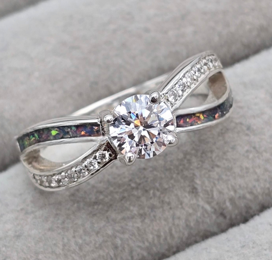 Infinity solitaire CZ ring