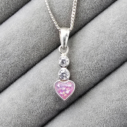 Heart drop cz pendant