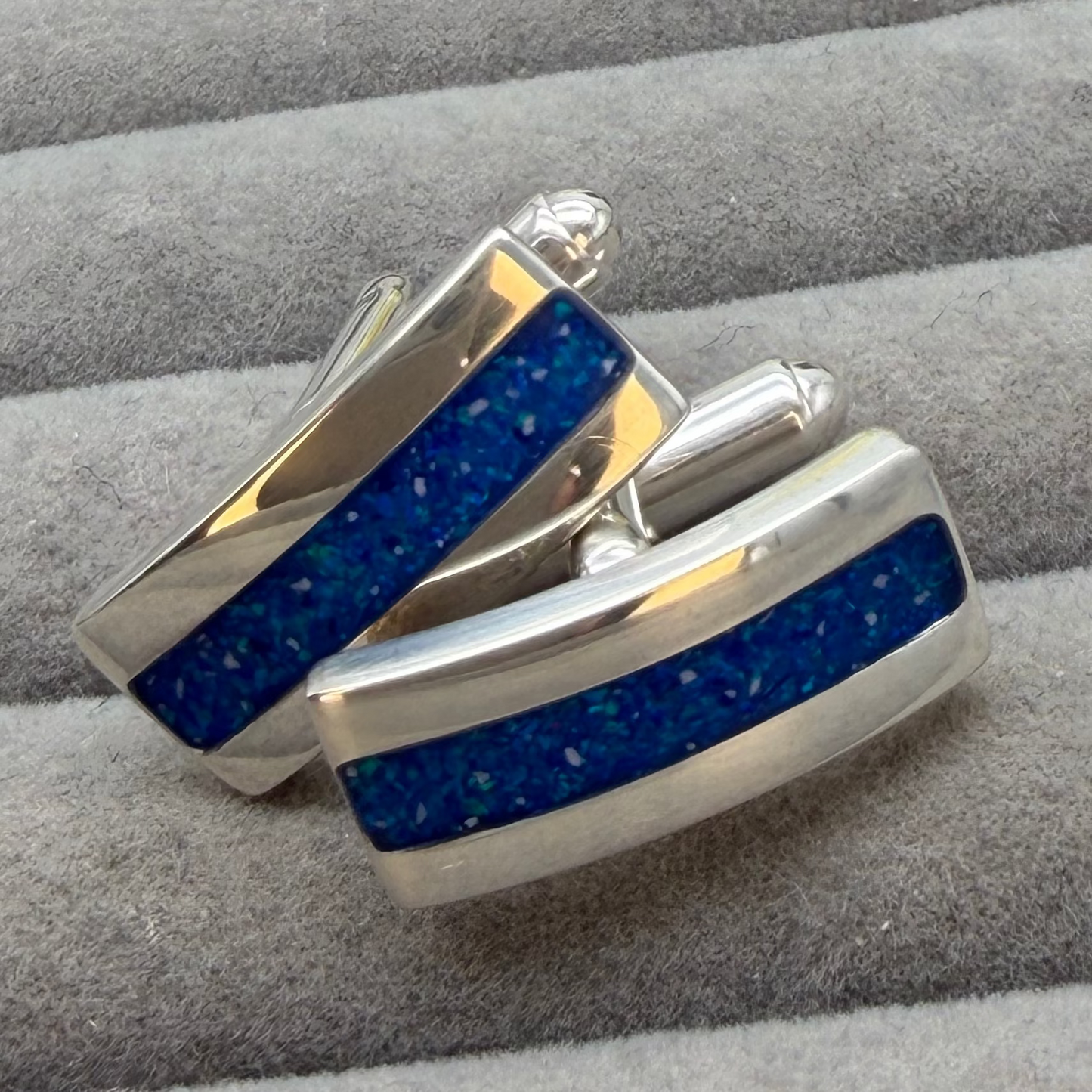 Rectangle channel cufflinks