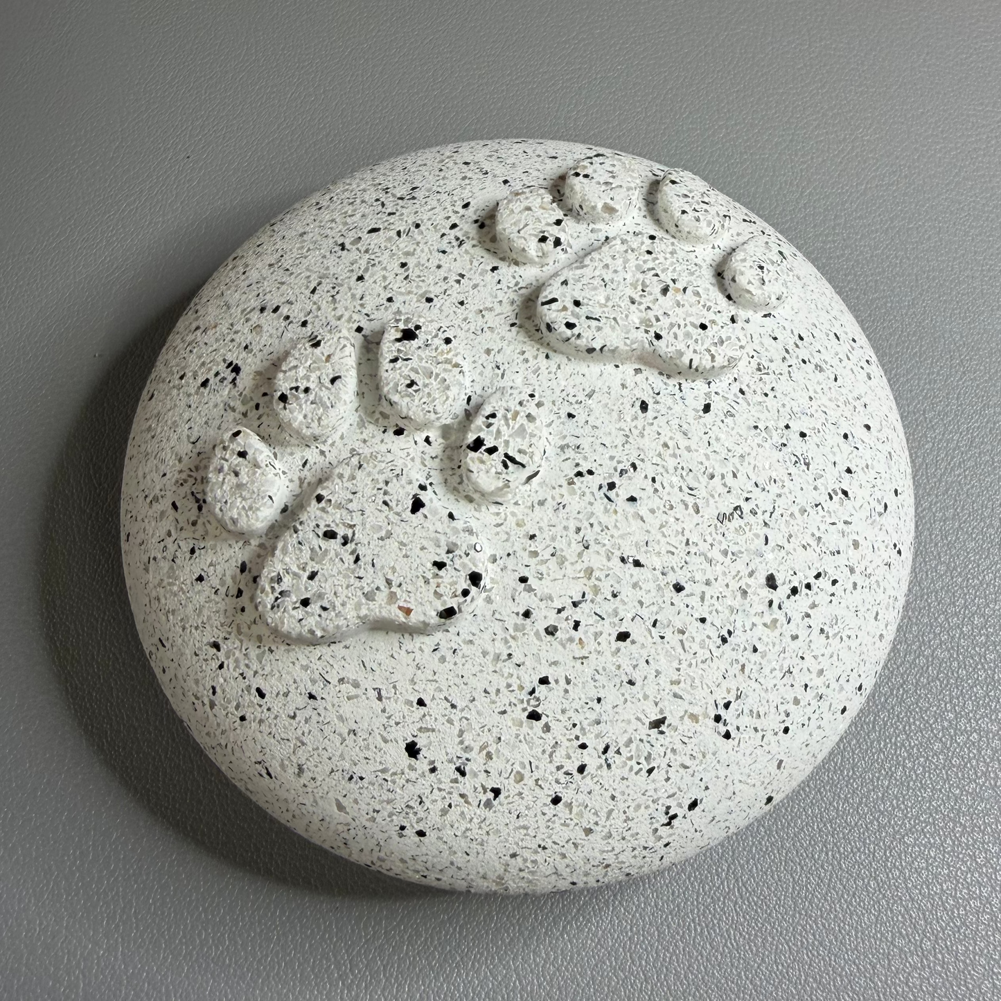 Ornamental Raised Paw Print Round Touchstone