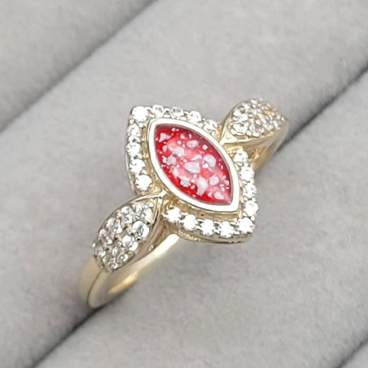 Ashleigh marquise cz 9ct gold ring