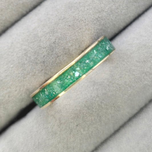 9ct Gold Unisex full channel ring