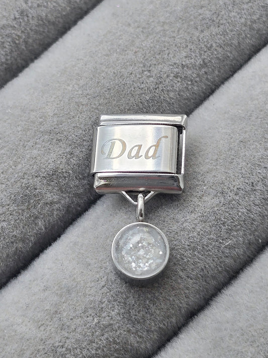 Dad dangle Italian charm