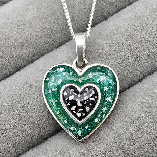 Heart within a heart pendant
