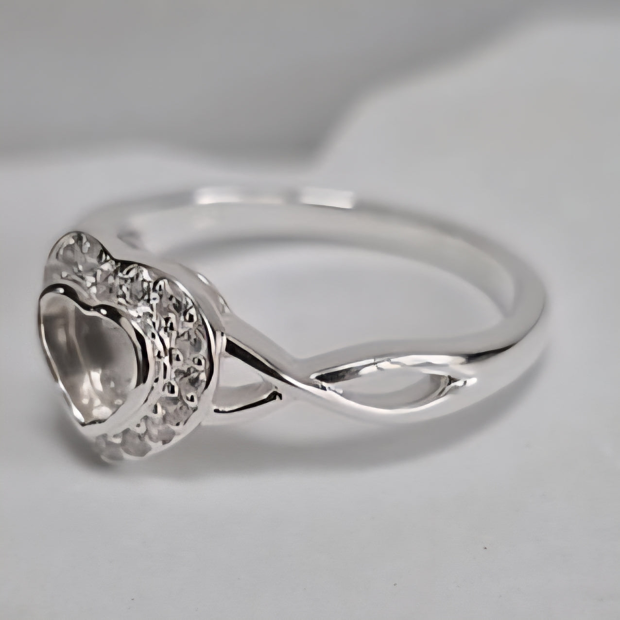 Kim cz infinity heart ring
