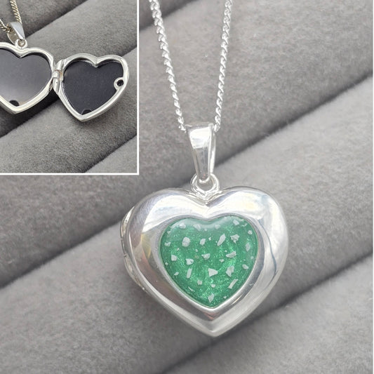 Silver heart locket
