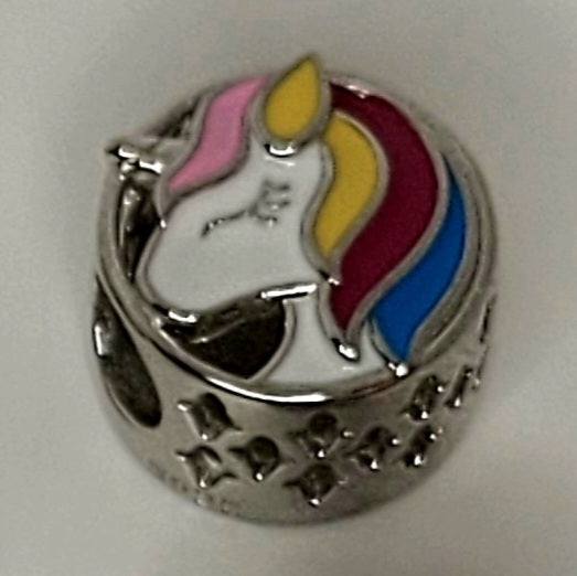 Coloured Unicorn charm