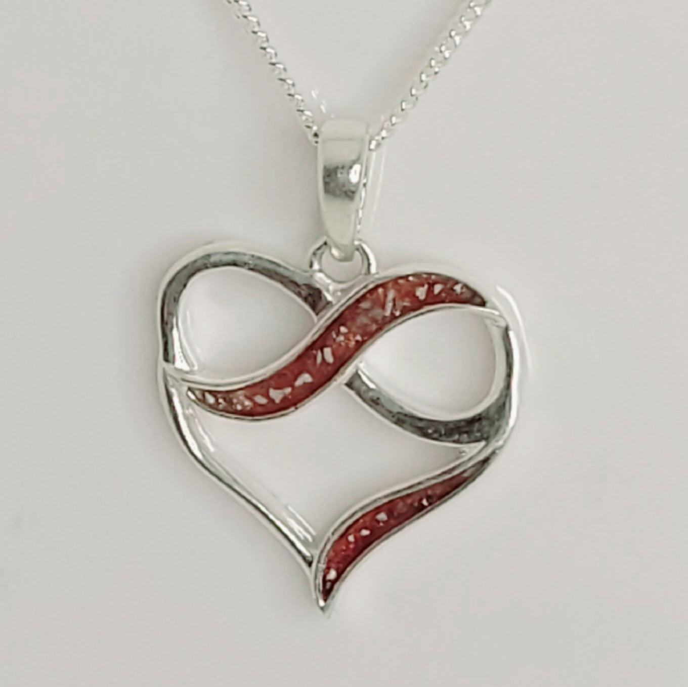 Infinity love heart pendant