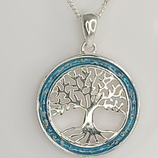 Tree of life circle pendant