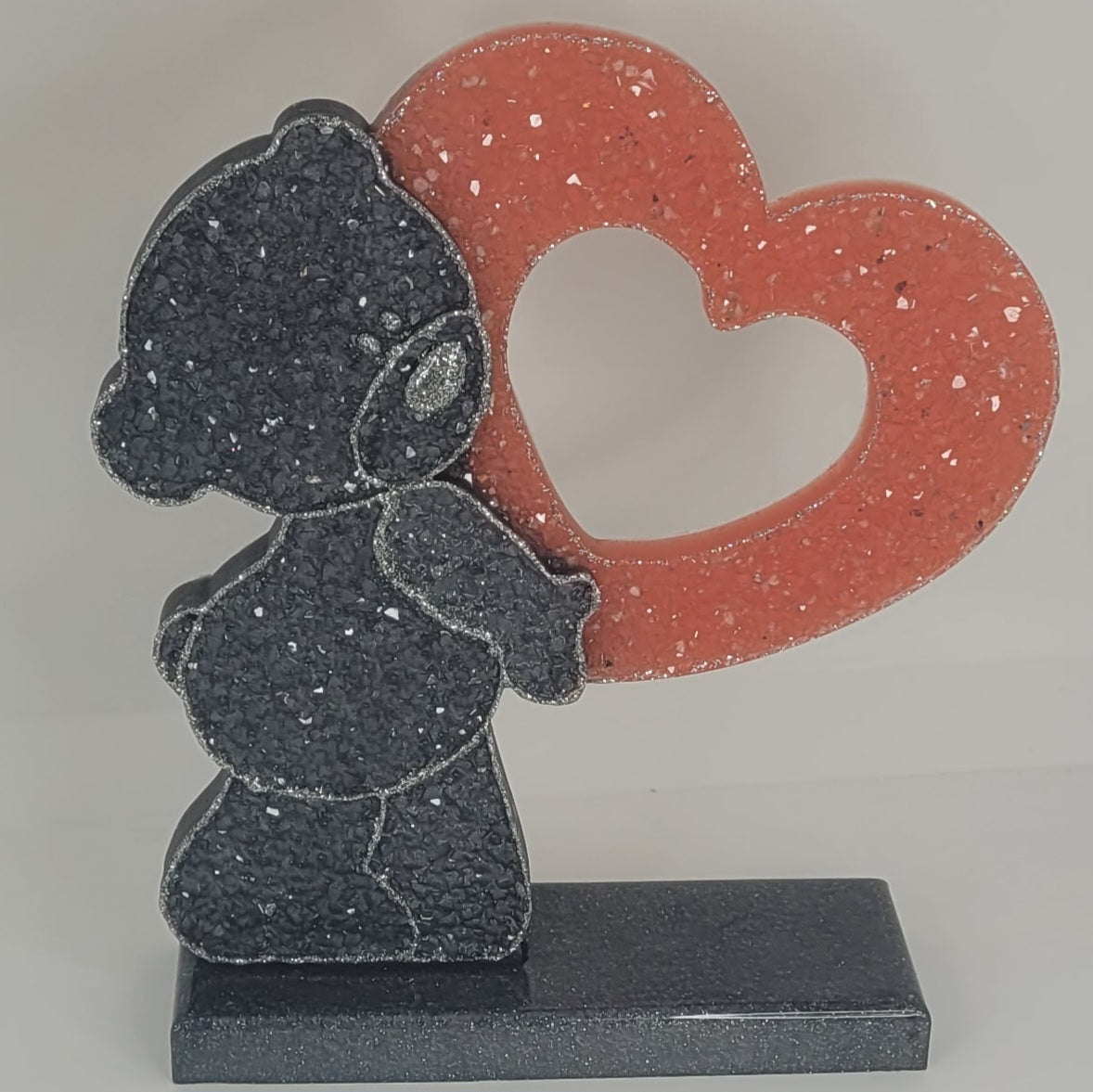 Druzy bear holding heart Keepsake